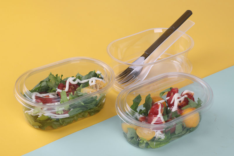 Mangkuk Salad Plastik PET Sekali Pakai 3